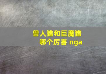 兽人猎和巨魔猎哪个厉害 nga